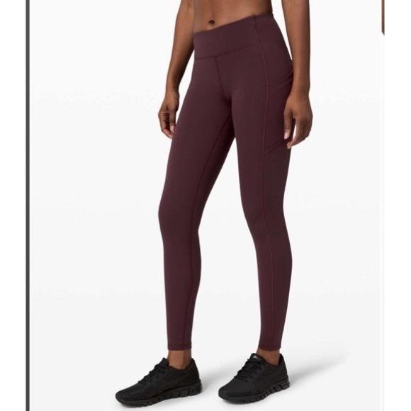 Lululemon Speed Up‎ Tight 28" Size 10 Cassis Burgundy Dark Purple Pockets! - Picture 1 of 13